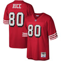 San Francisco 49ers Jerry Rice Scarlet Legacy Replica Jersey product image 1, provided for visual reference and product
