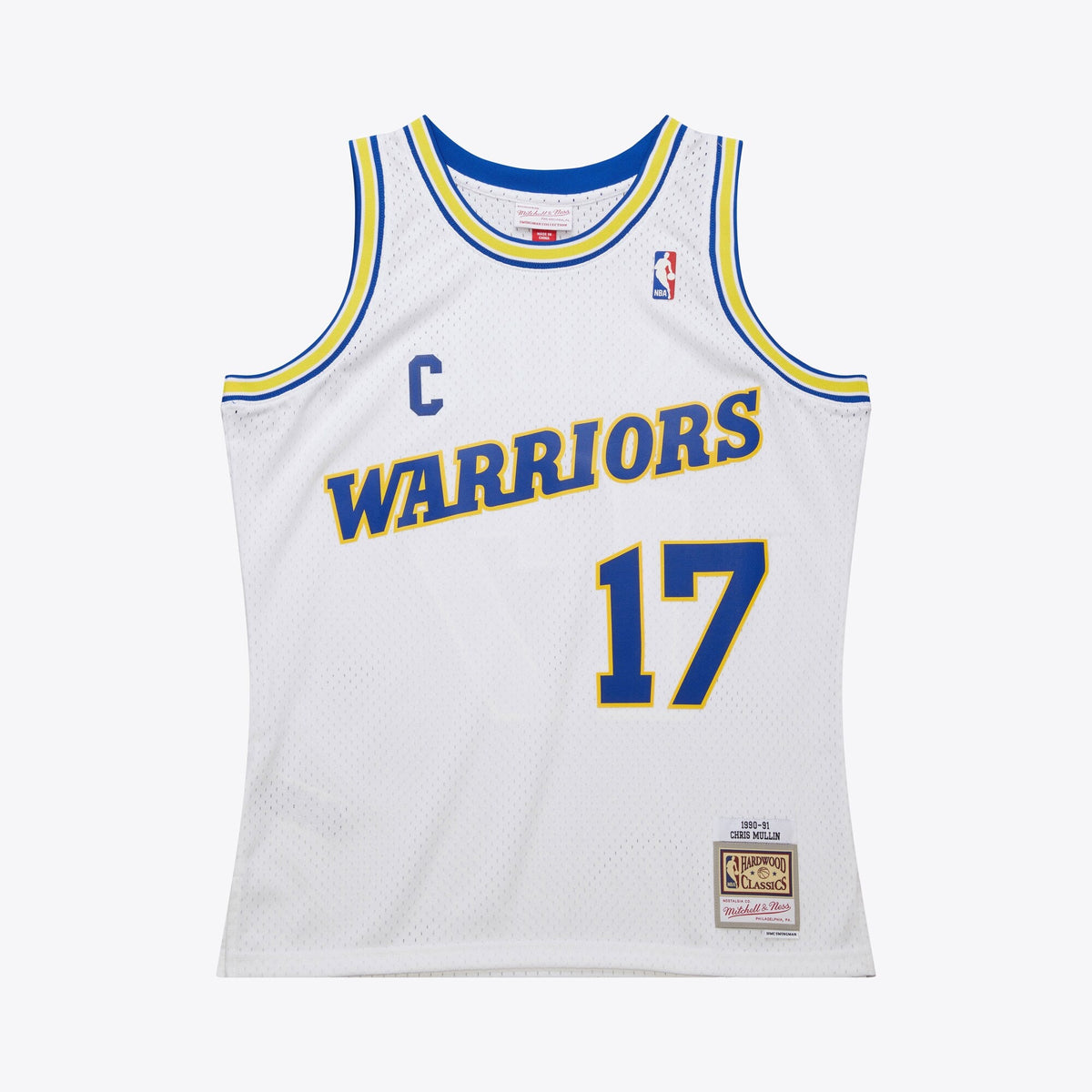 Chris Mullin Golden State Warriors 1990 Swingman Jersey product image 1, provided for visual reference and product detail