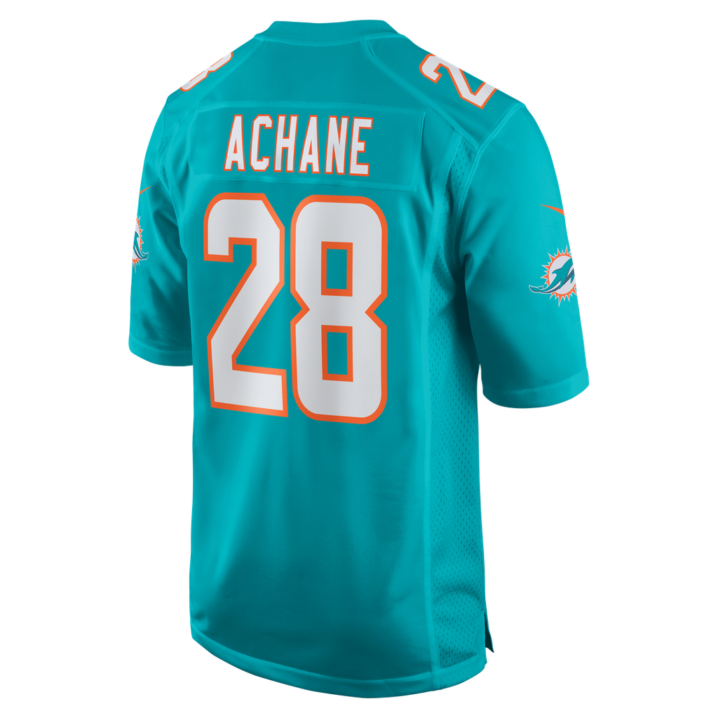Miami Dolphins De’Von Achane Aqua Player Game Jersey product image 7, provided for visual reference and product detail review