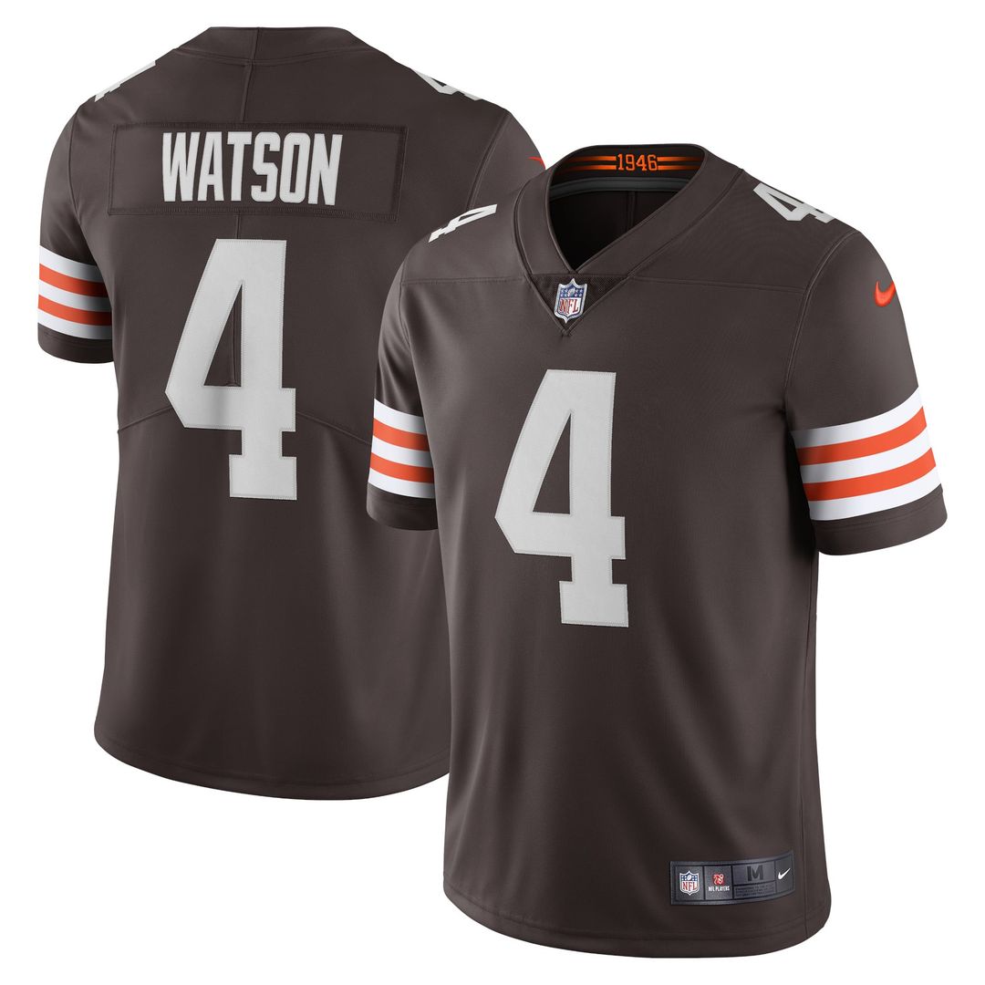 Cleveland Browns Deshaun Watson Brown Vapor Limited Jersey product image 4, provided for visual reference and product detail