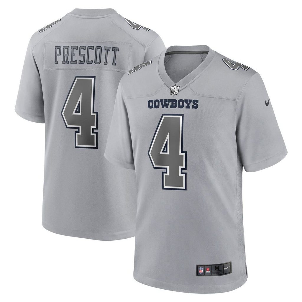 Dallas Cowboys Dak Prescott Gray Atmosphere Fashion Game Jersey product image 1, provided for visual reference and product