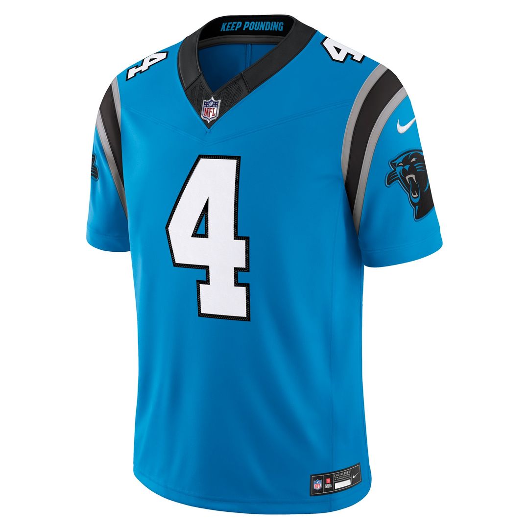 Carolina Panthers Tetairoa McMillan Blue Alternate Vapor F.U.S.E. Stitched Limited Jersey product image 2, provided for