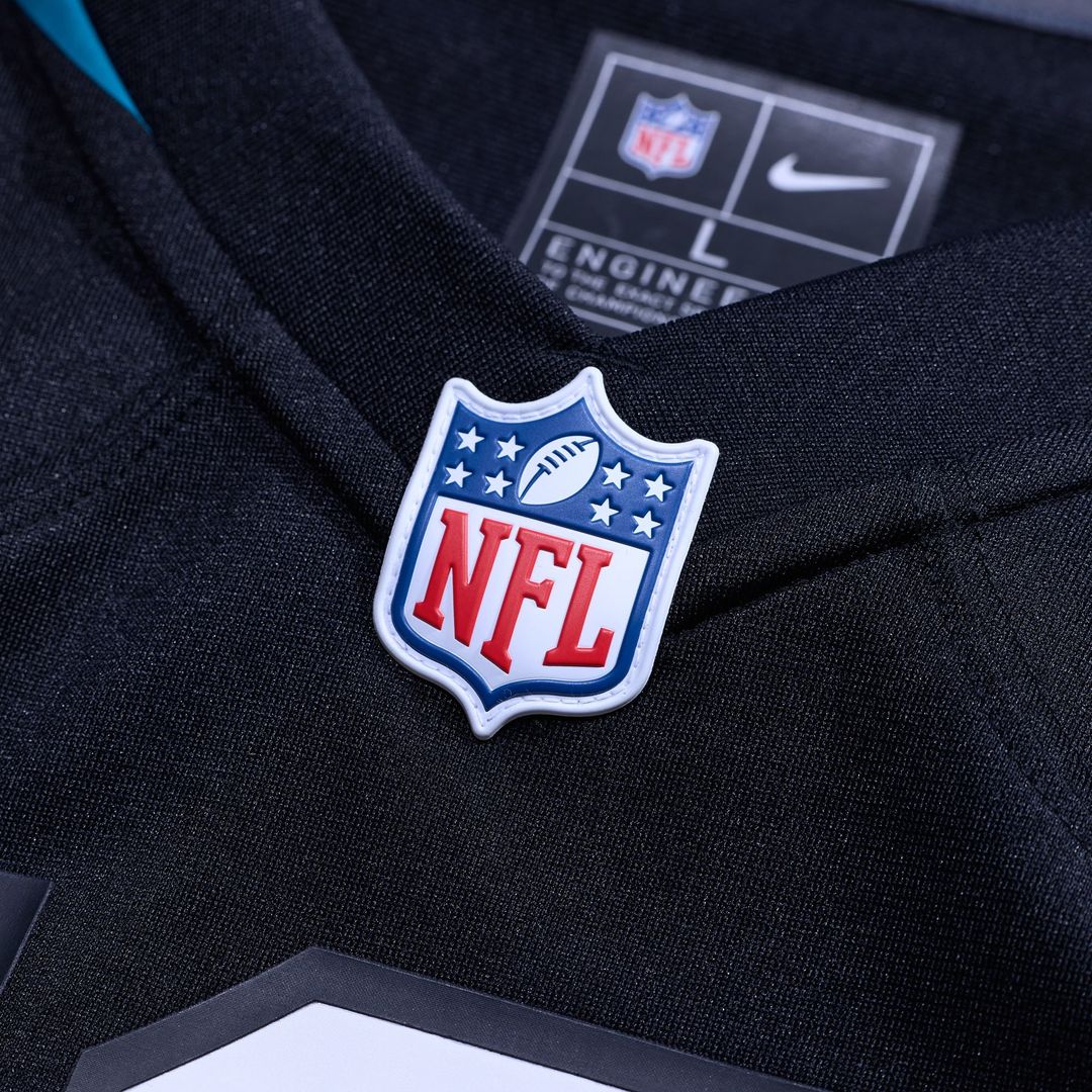 Jacksonville Jaguars Trevor Lawrence Black Alternate Game Jersey product image 10, provided for visual reference and product