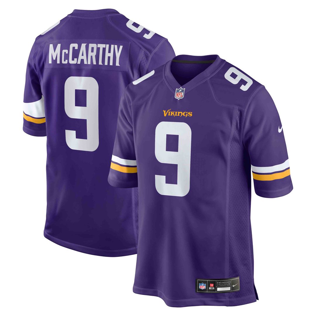 Minnesota Vikings J.J. McCarthy White Alternate Game Player Jersey product image 7, provided for visual reference and