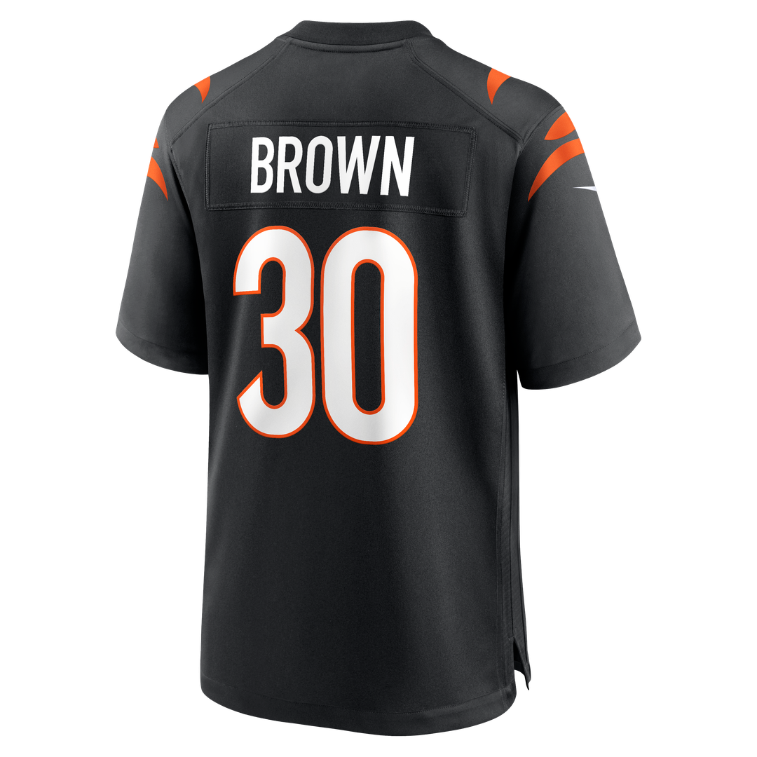 Cincinnati Bengals Chase Brown Black Team Game Jersey product image 3, provided for visual reference and product detail
