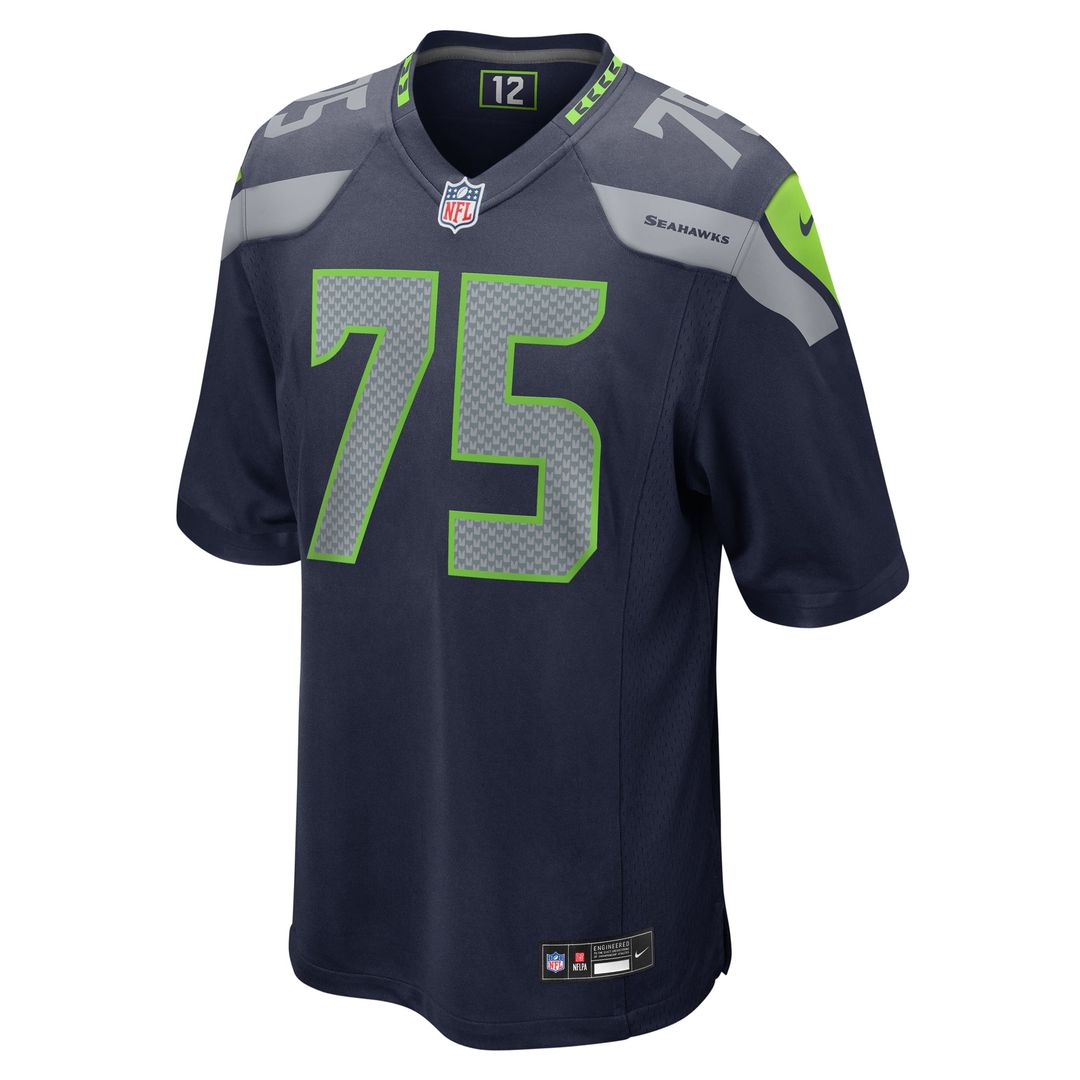 Seattle Seahawks Anthony Bradford College Navy Game Jersey product image 2, provided for visual reference and product detail