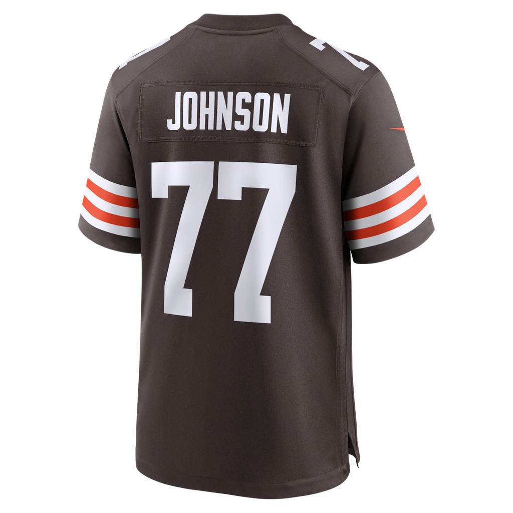Cleveland Browns Zion Johnson Brown Team Game Jersey product image 3, provided for visual reference and product detail review