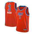 Jared McCain Oklahoma City Thunder Statement Edition Swingman Jersey - Orange - Youth product image 1, provided for visual