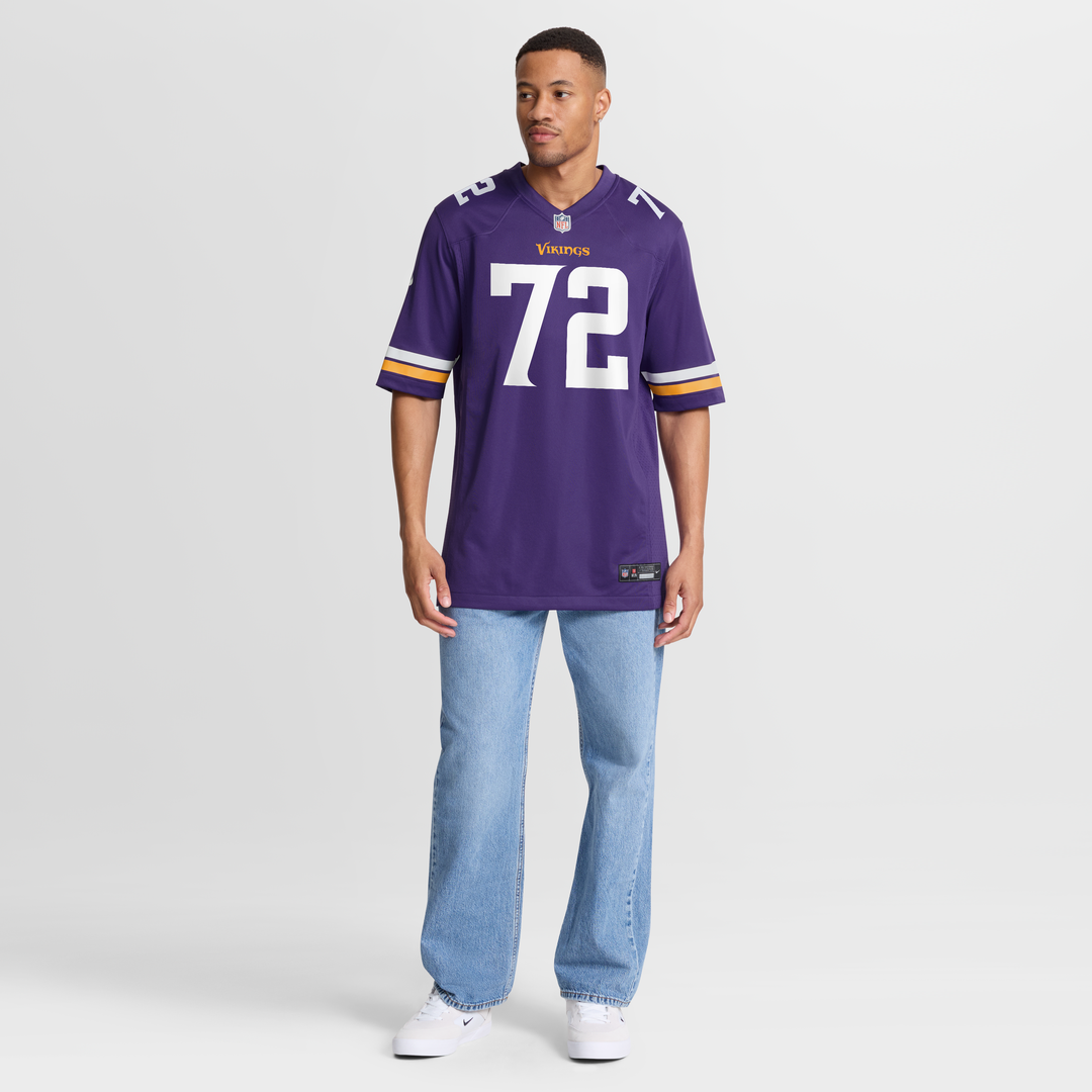 Minnesota Vikings Ryan Van Demark Purple Team Game Jersey product image 4, provided for visual reference and product detail