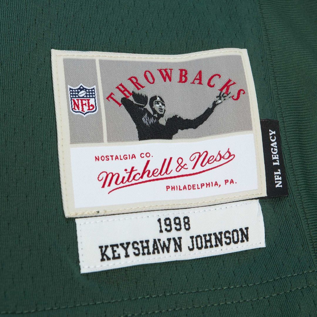 New York Jets Keyshawn Johnson Green Legacy Replica Jersey product image 8, provided for visual reference and product detail