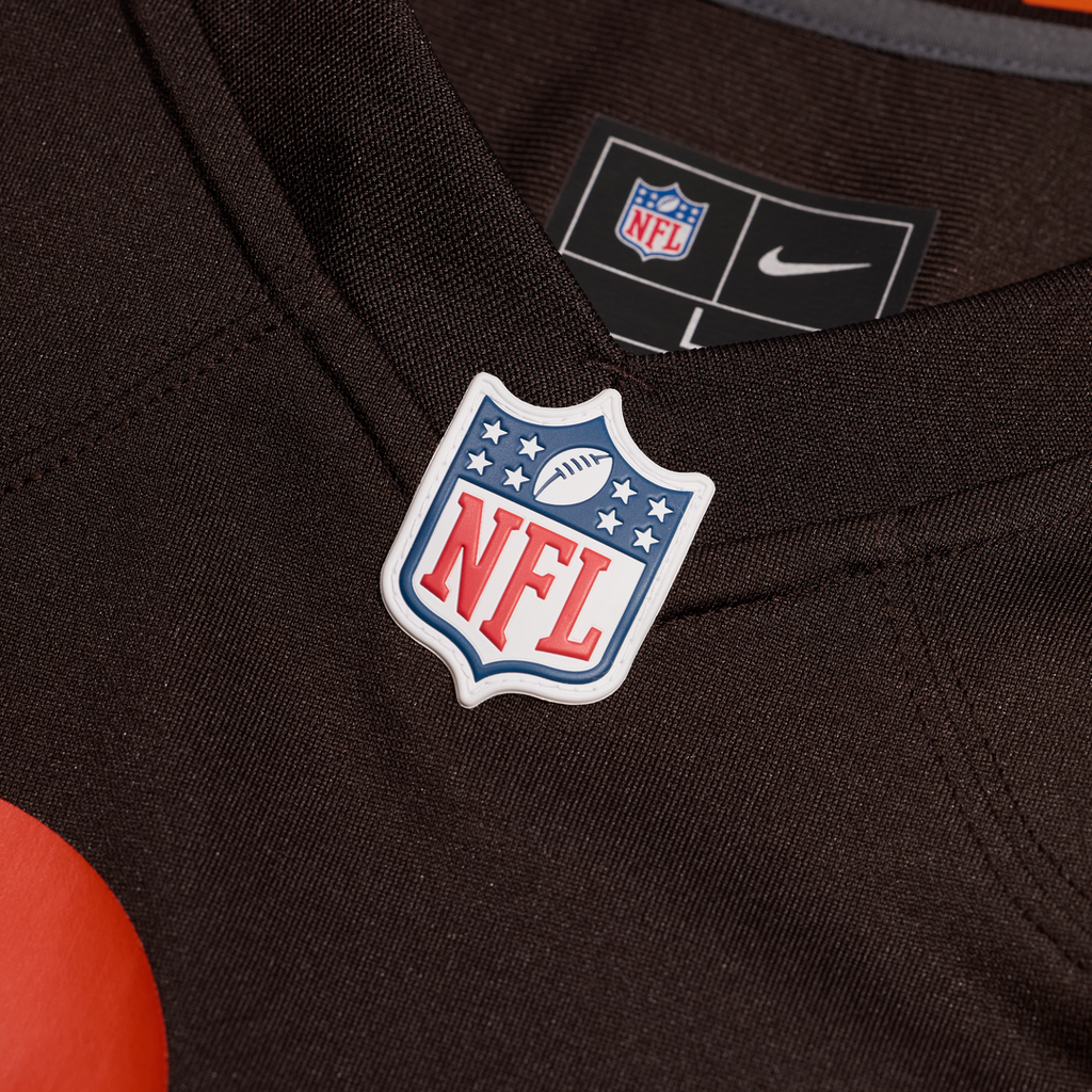 Cleveland Browns Spencer Fano Brown Alternate Game Jersey product image 4, provided for visual reference and product detail