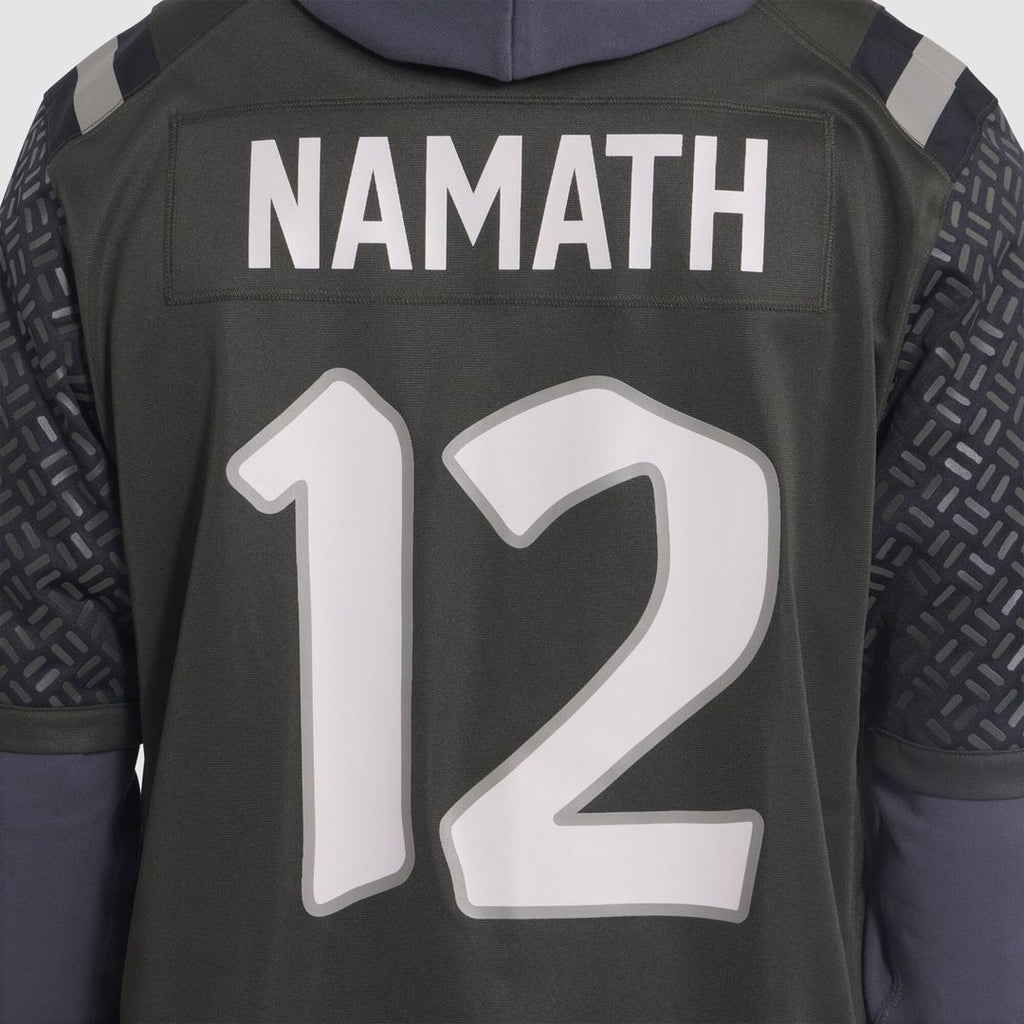 New York Jets Joe Namath Green Rivalries Collection Retired Player Game Jersey product image 7, provided for visual
