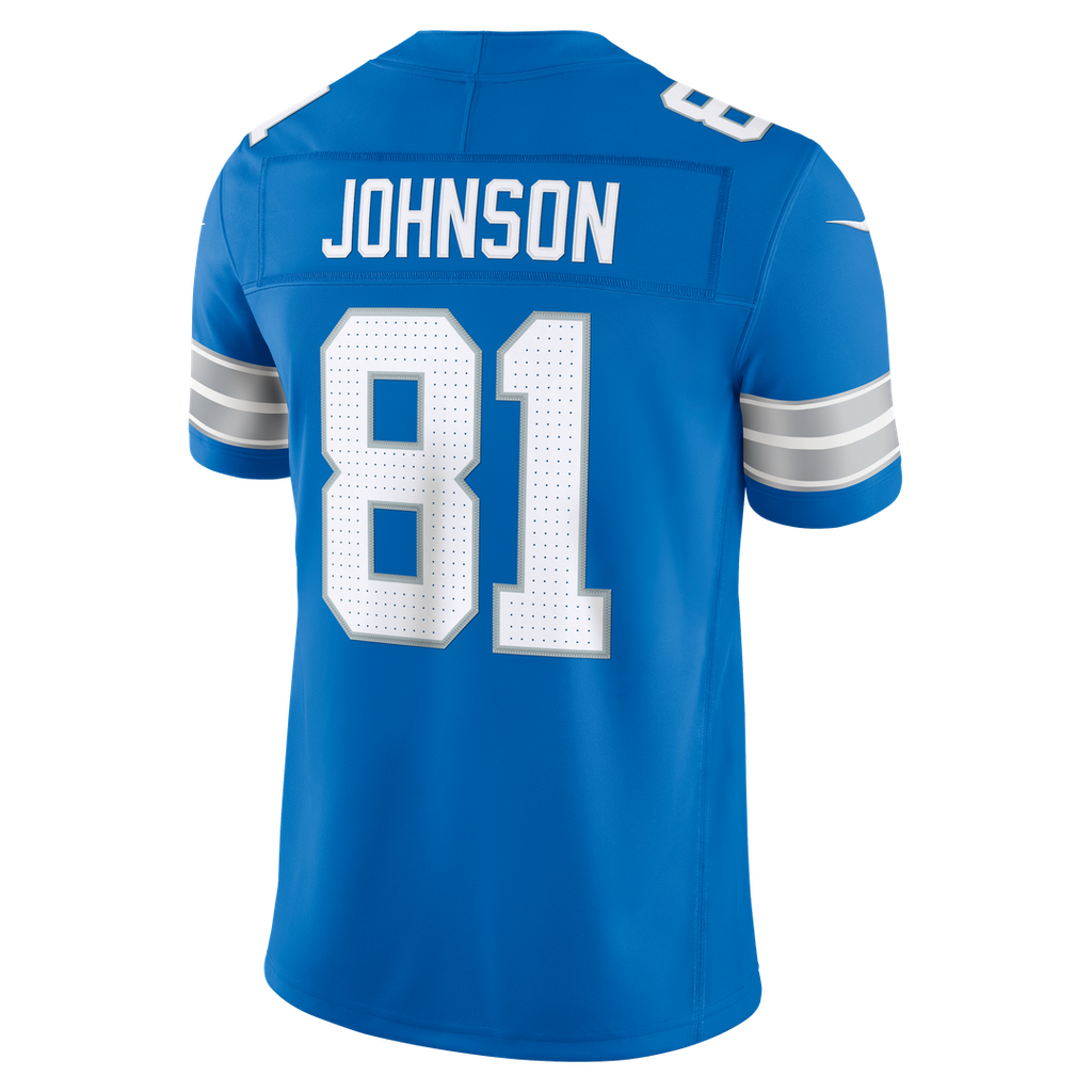 Detroit Lions Calvin Johnson Blue Vapor F.U.S.E. Stitched Retired Limited Jersey product image 6, provided for visual