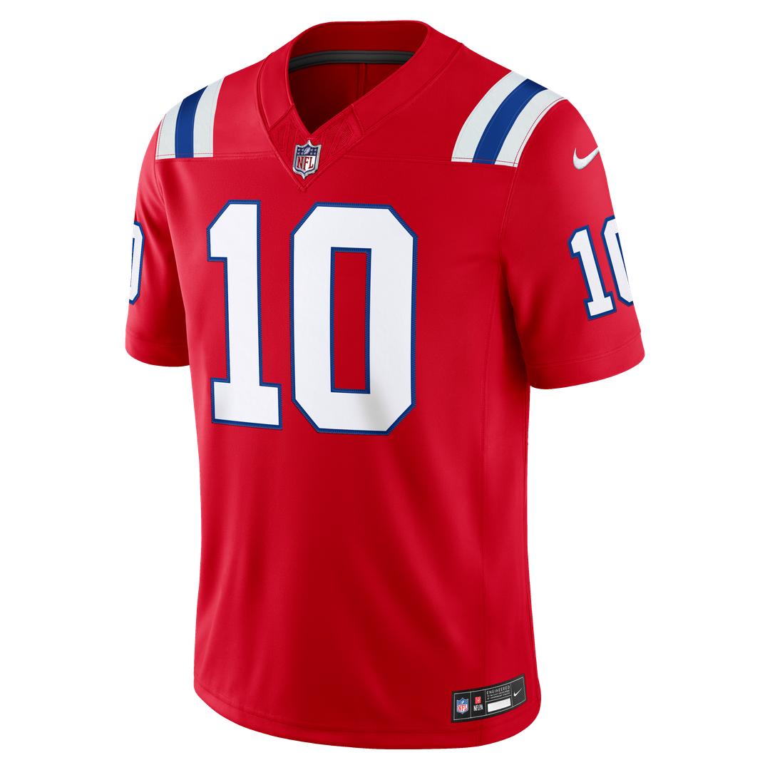 New England Patriots Drake Maye White Vapor F.U.S.E. Stitched Limited Jersey product image 8, provided for visual reference