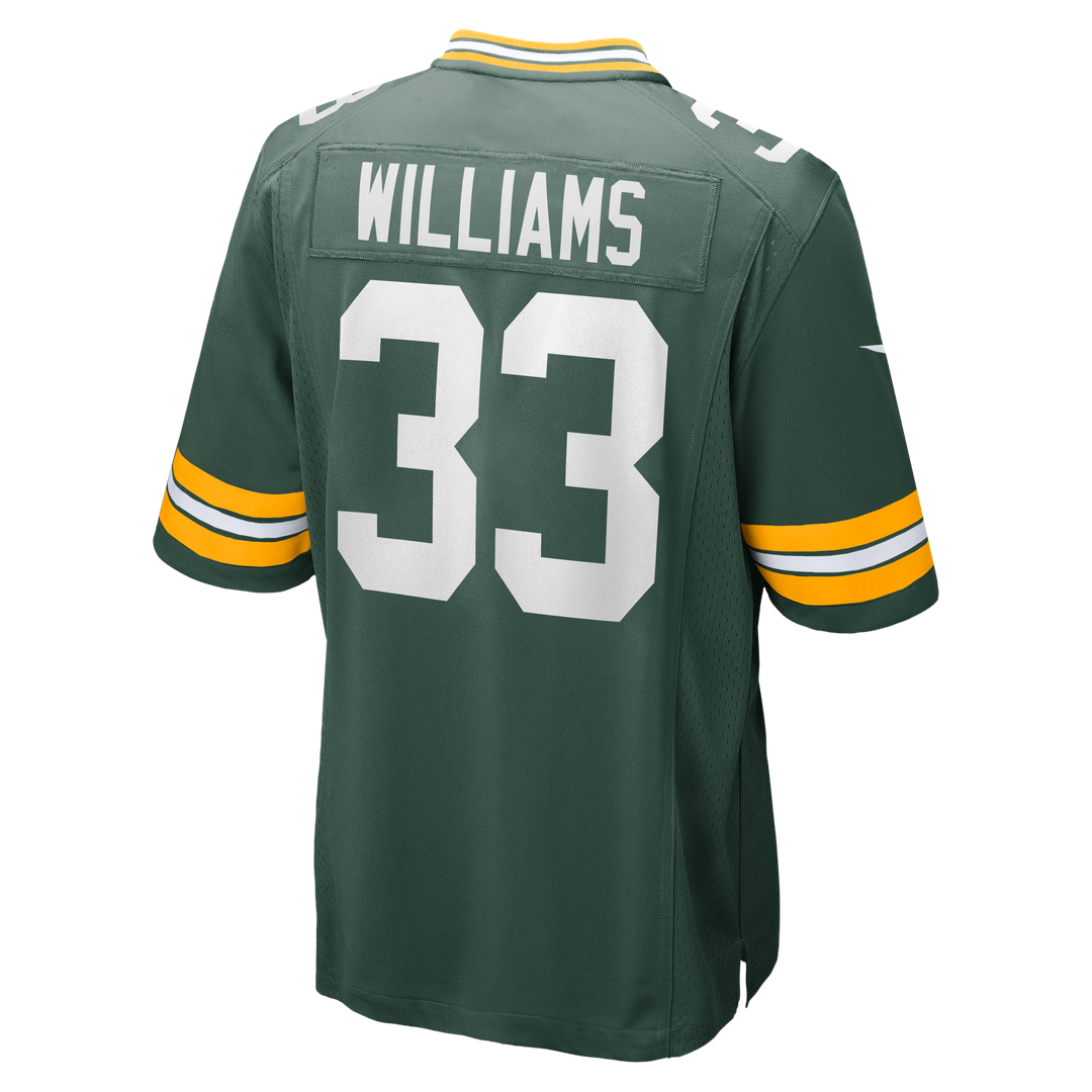 Green Bay Packers Evan Williams Green Game Jersey product image 3, provided for visual reference and product detail review