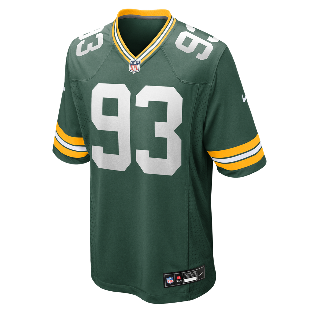 Green Bay Packers Nazir Stackhouse Green Team Game Jersey product image 2, provided for visual reference and product detail