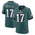 Philadelphia Eagles Arnold Ebiketie Midnight Green Team Game Jersey product image 1, provided for visual reference and