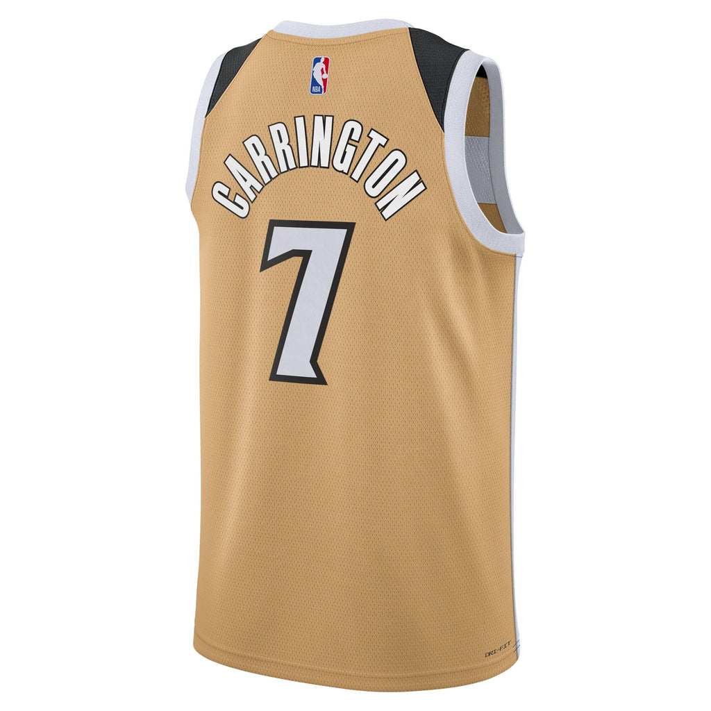 Carlton Carrington Washington Wizards 2025/26 City Edition Swingman Jersey - Tan - Unisex product image 4, provided for