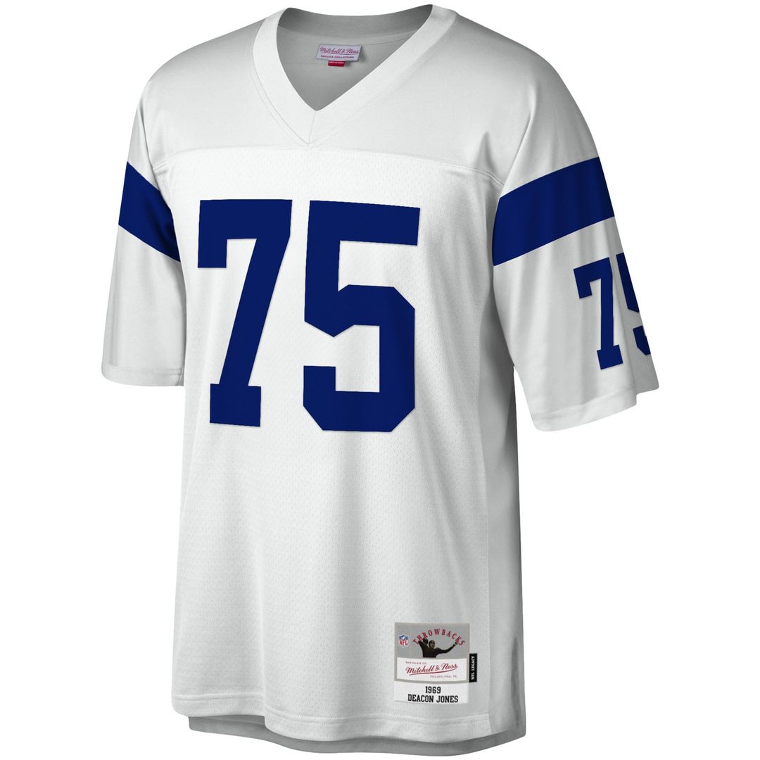 Los Angeles Rams Deacon Jones White Legacy Replica Jersey product image 2, provided for visual reference and product detail