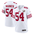 San Francisco 49ers Fred Warner White 80th Anniversary Game Jersey product image 1, provided for visual reference and