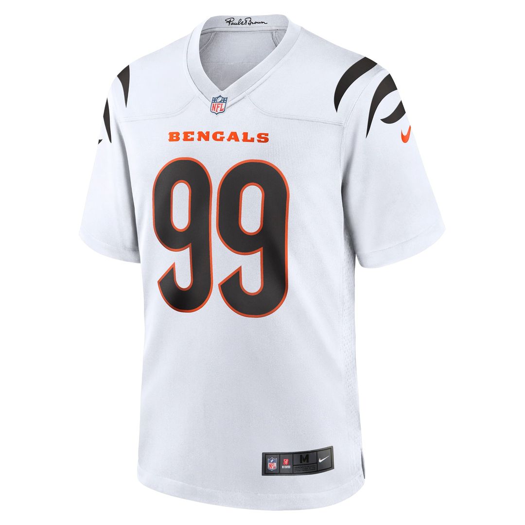 Cincinnati Bengals Myles Murphy White Team Game Jersey product image 5, provided for visual reference and product detail