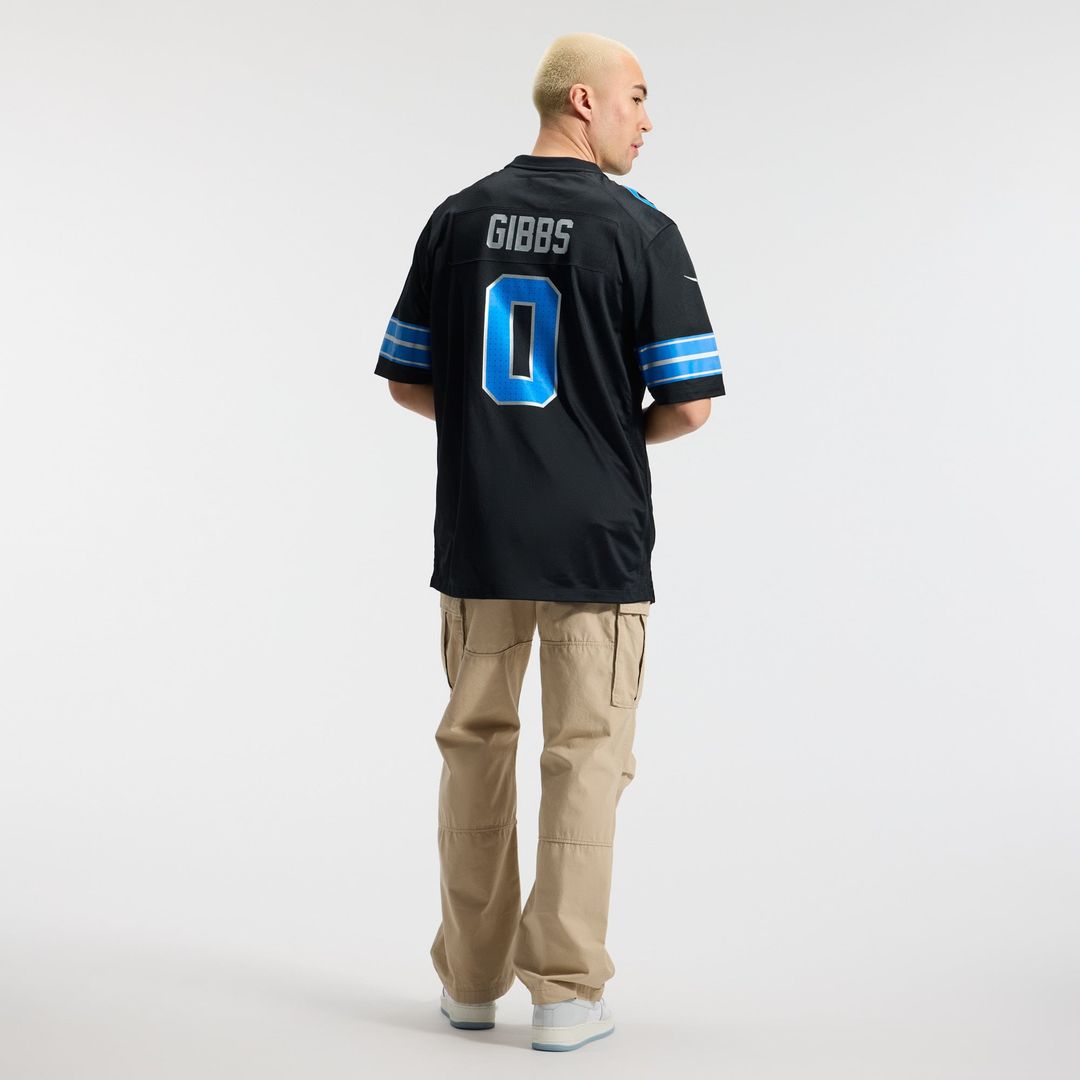 Detroit Lions Jahmyr Gibbs White Game Player Jersey product image 11, provided for visual reference and product detail review