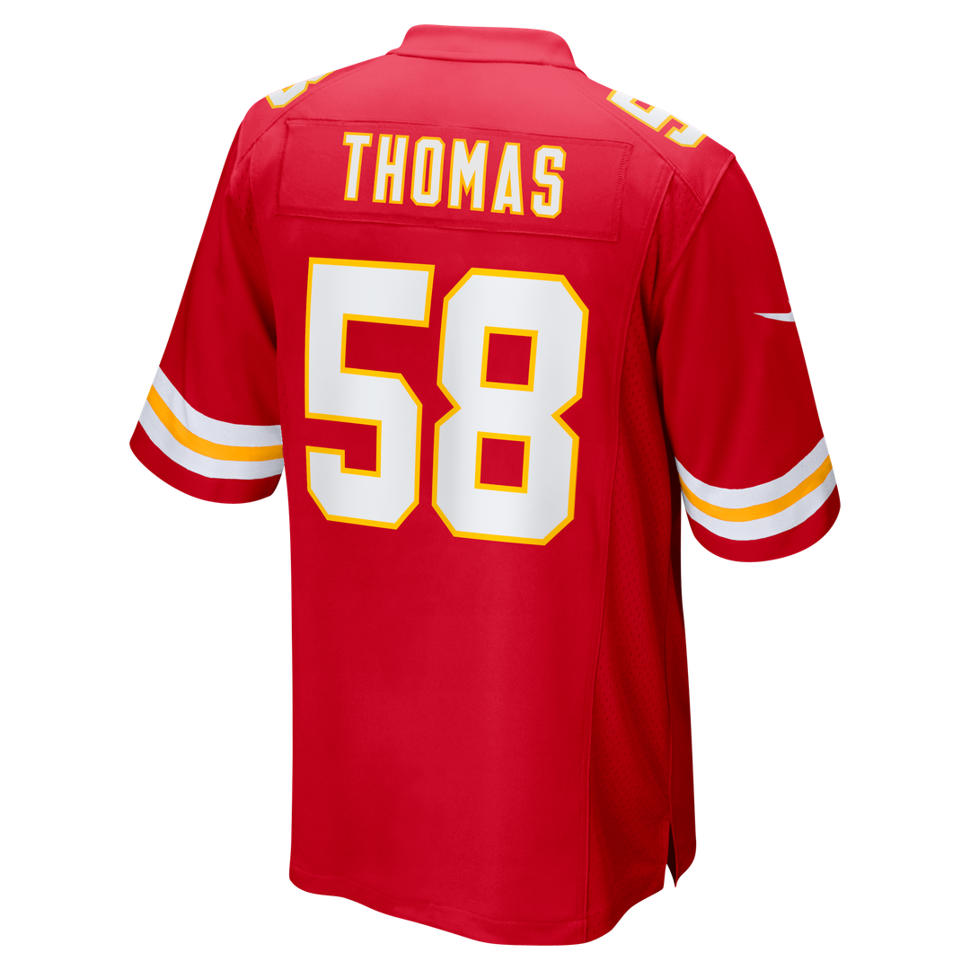 Kansas City Chiefs Derrick Thomas Red Game Retired Player Jersey product image 3, provided for visual reference and product