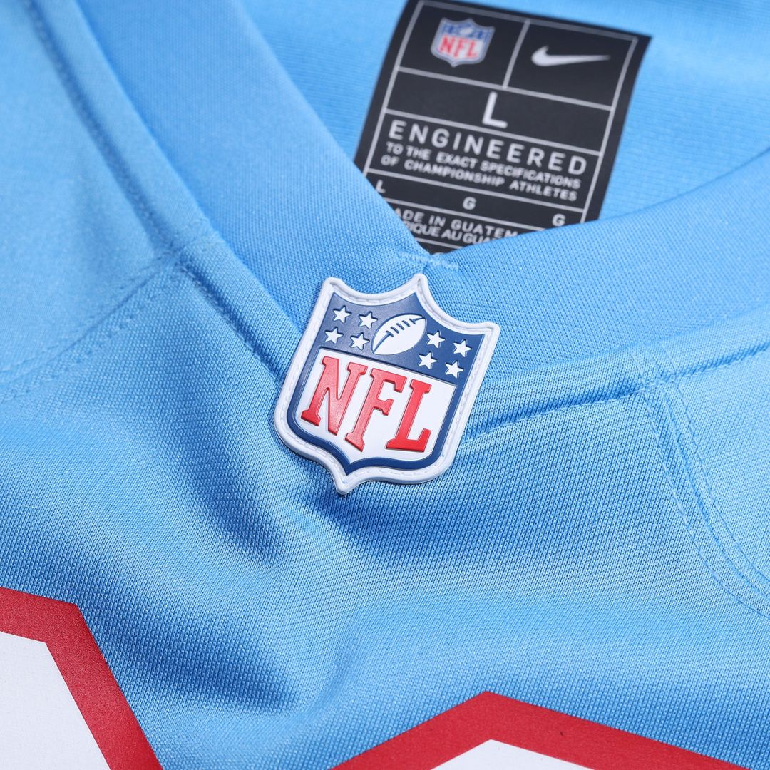 Tennessee Titans Warren Moon Light Blue Retired Player Alternate Game Jersey product image 4, provided for visual reference