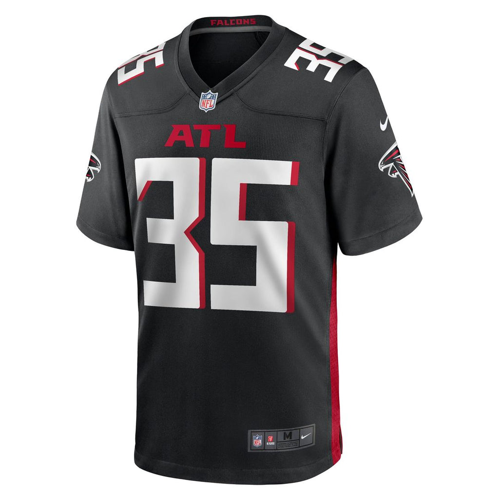 Atlanta Falcons Natrone Brooks Black Team Game Jersey product image 2, provided for visual reference and product detail