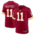 Washington Commanders Luke McCaffrey Burgundy Game Jersey product image 1, provided for visual reference and product detail