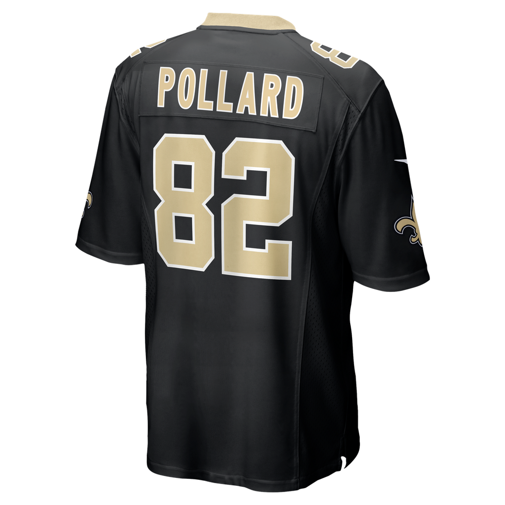 New Orleans Saints Bob Pollard Black Game Retired Player Jersey product image 3, provided for visual reference and product