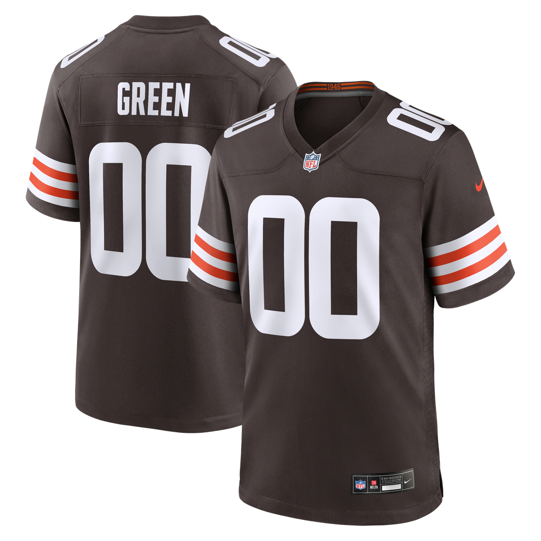 Cleveland Browns Taylen Green Brown Game Jersey product image 1, provided for visual reference and product detail review