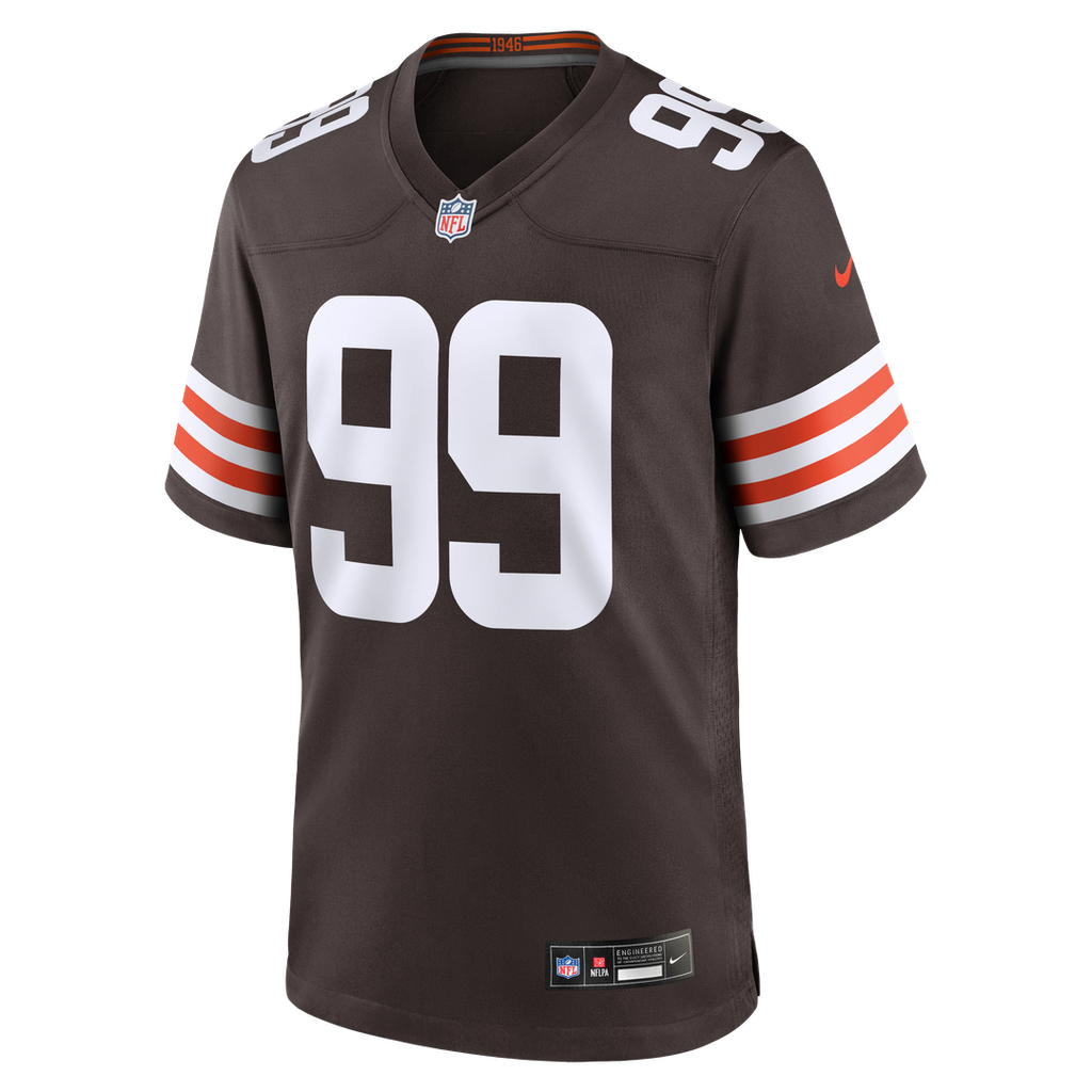 Cleveland Browns Logan Fano Brown Team Game Jersey product image 4, provided for visual reference and product detail review