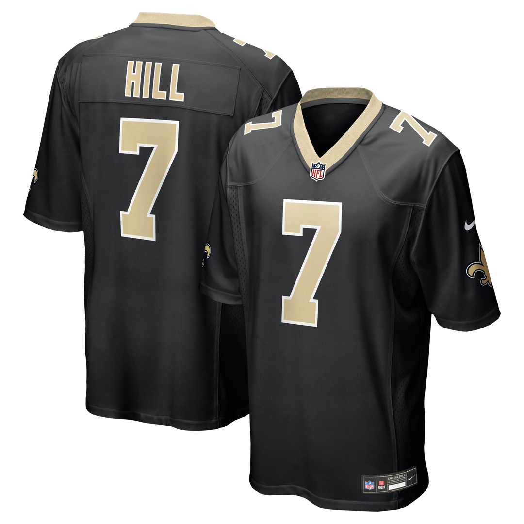 New Orleans Saints Taysom Hill Black Game Jersey product image 9, provided for visual reference and product detail review