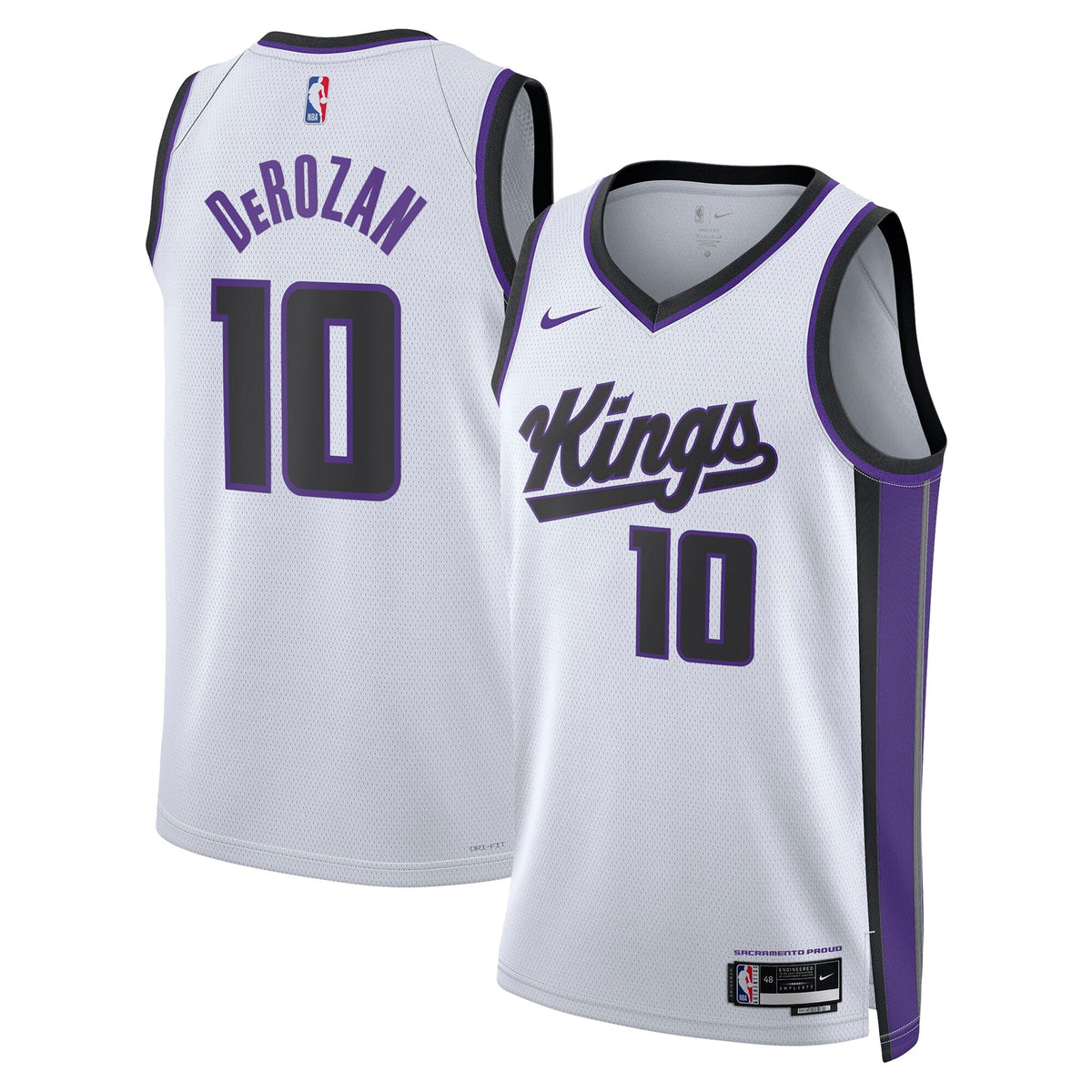 DeMar DeRozan Sacramento Kings Association Edition Swingman Jersey - White - Unisex product image 2, provided for visual