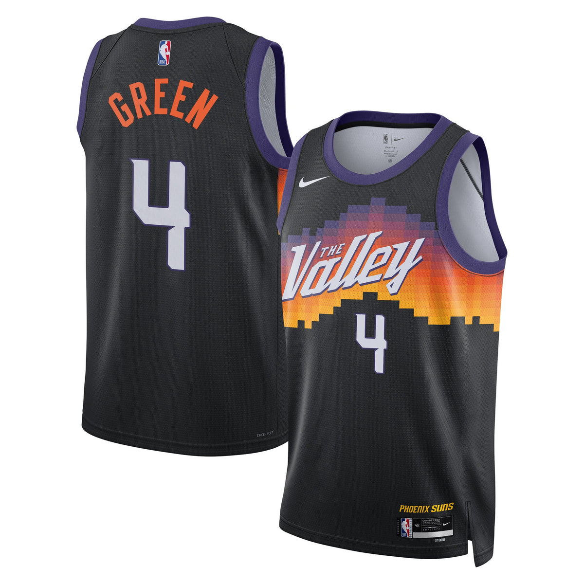 Jalen Green Phoenix Suns 2025/26 City Edition Swingman Jersey - Black - Unisex product image 2, provided for visual