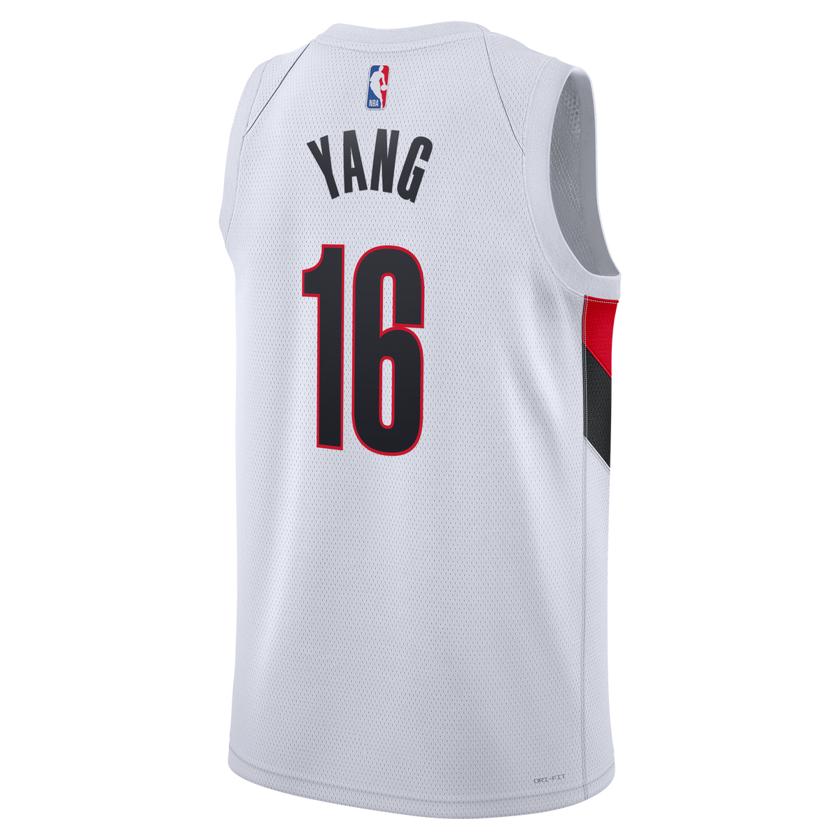 Yang Hansen Portland Trail Blazers Association Edition Replica Swingman Jersey - White - Unisex product image 4, provided