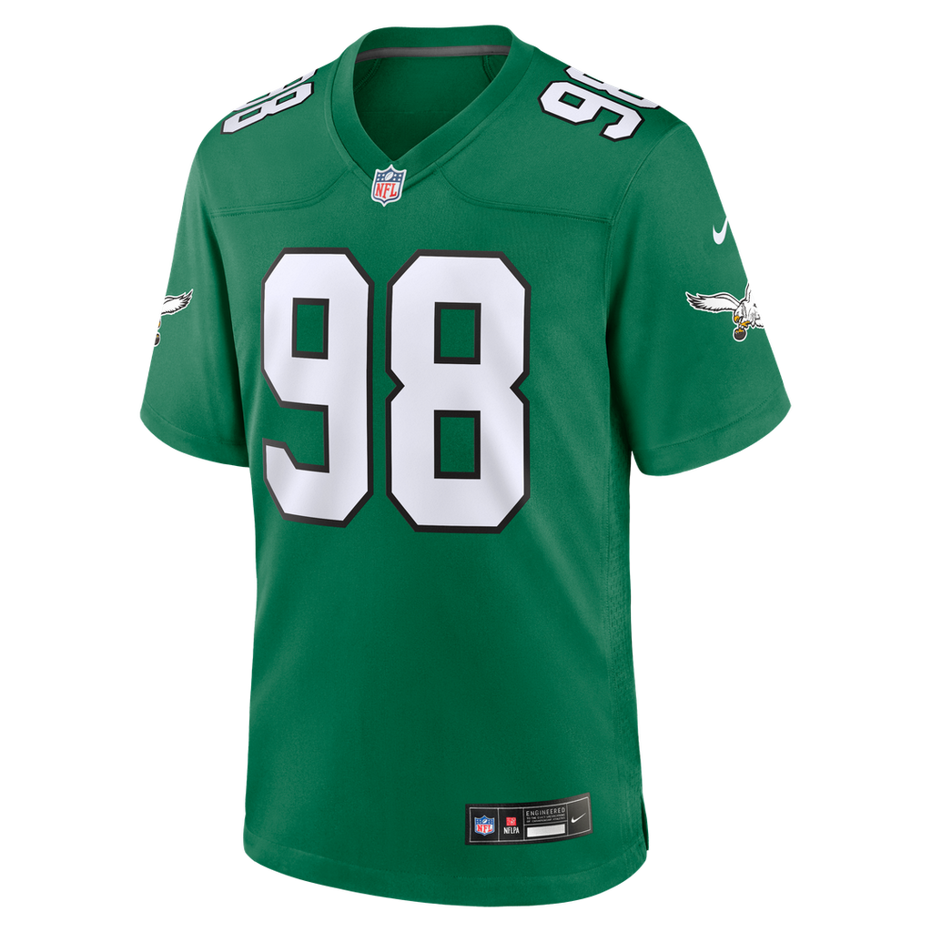Philadelphia Eagles Jalen Carter White Game Jersey product image 12, provided for visual reference and product detail review