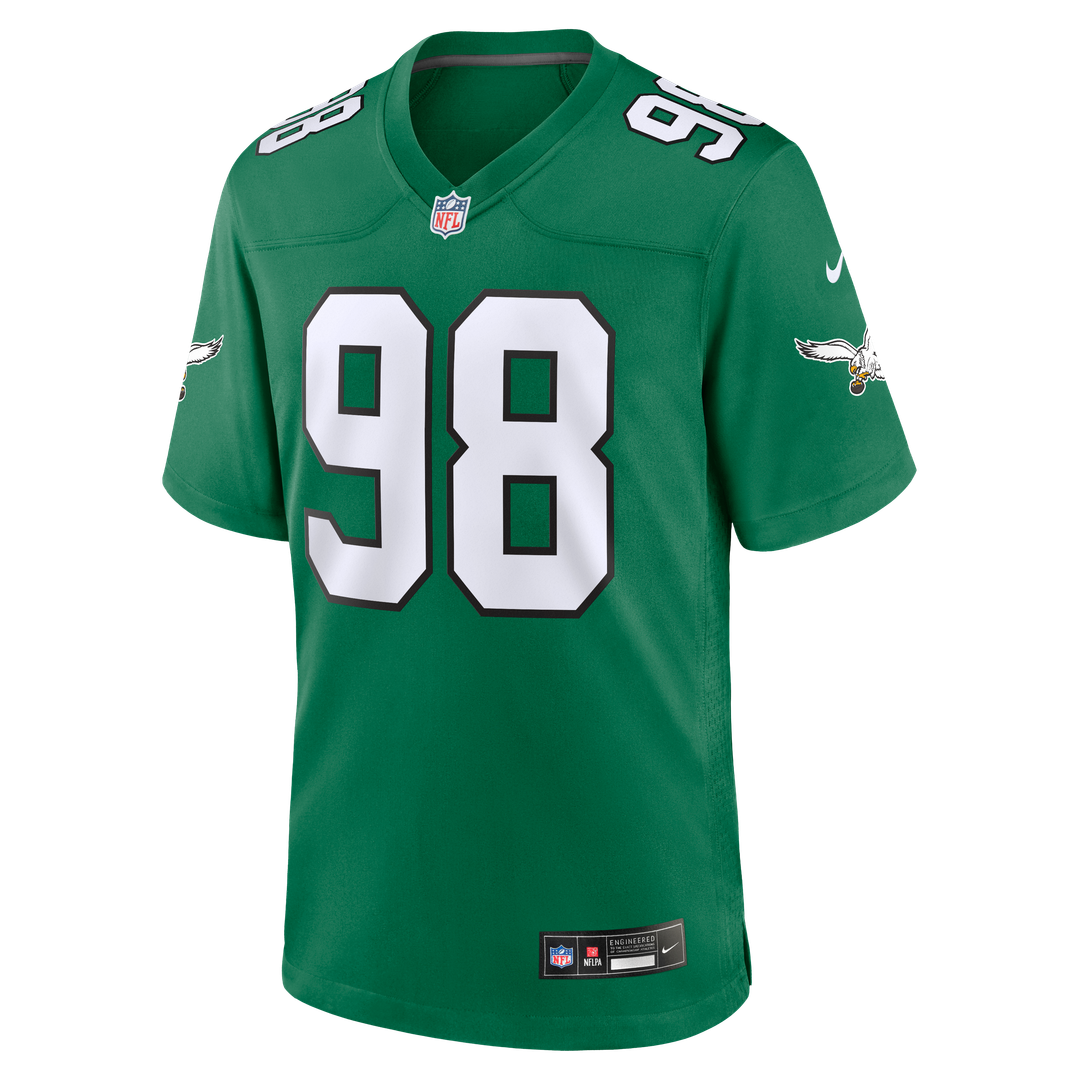 Philadelphia Eagles Jalen Carter White Game Jersey product image 12, provided for visual reference and product detail review