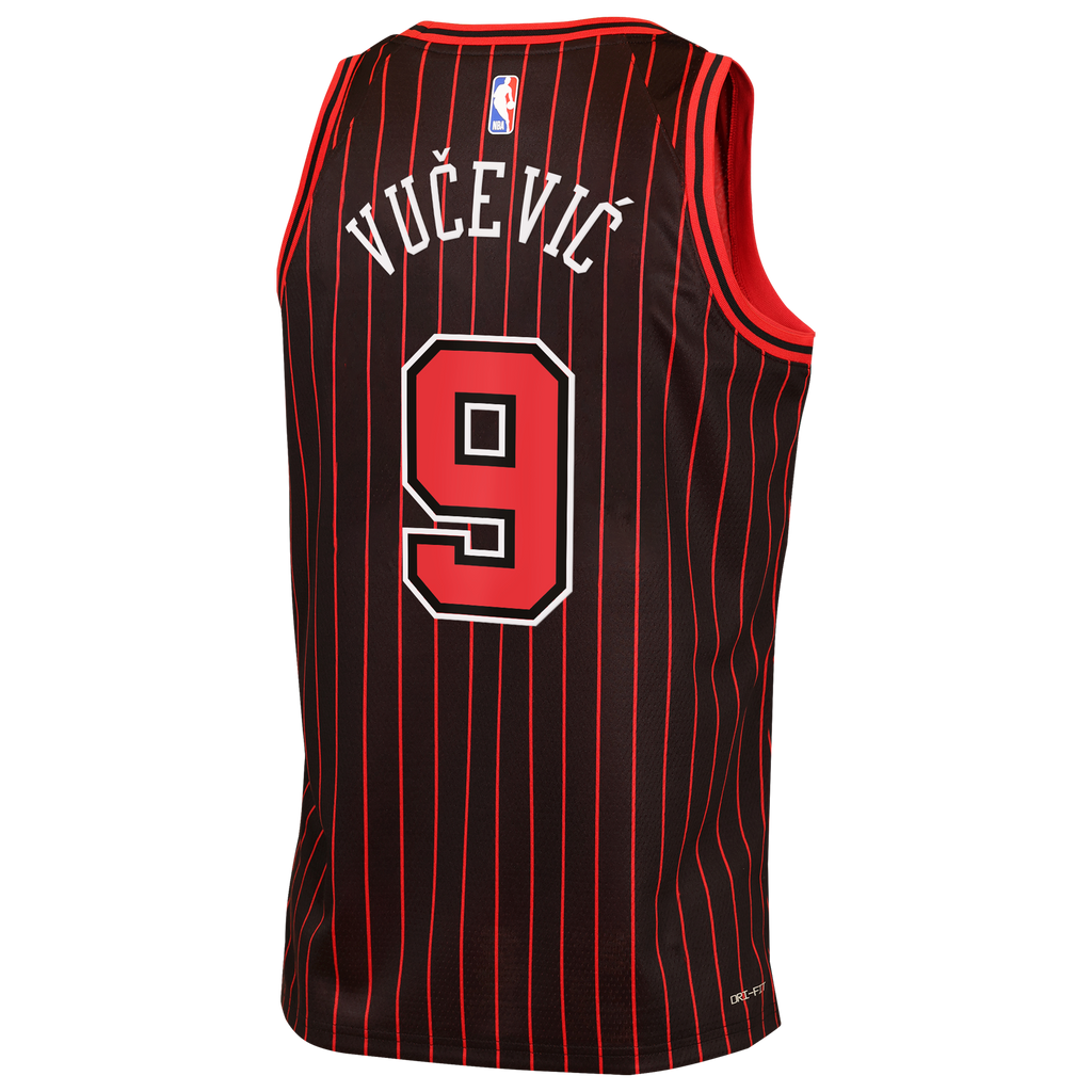 Nikola Vučević Chicago Bulls Statement Edition Jersey - Black - Youth product image 4, provided for visual reference and