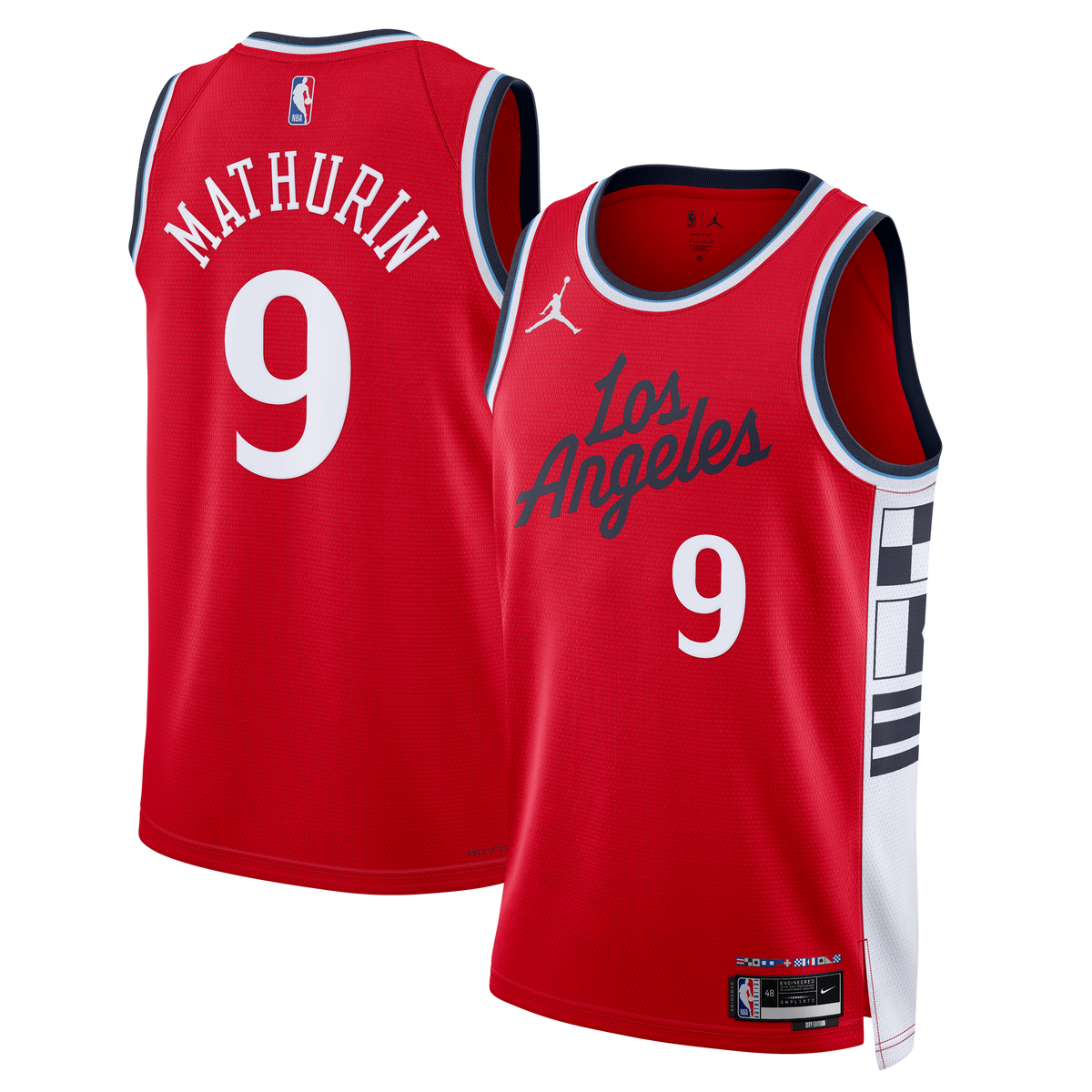 Bennedict Mathurin Los Angeles Clippers Statement Edition Swingman Jersey - Red - Mens product image 1, provided for visual