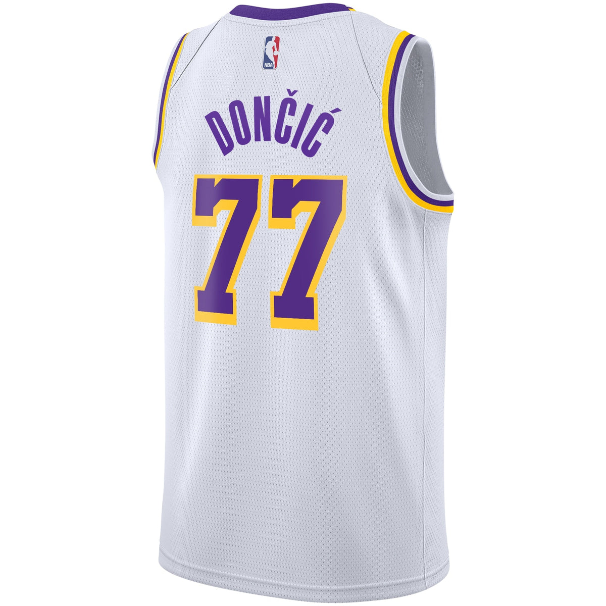 Luka Dončić Los Angeles Lakers Association Edition Swingman Jersey - White - Youth product image 4, provided for visual