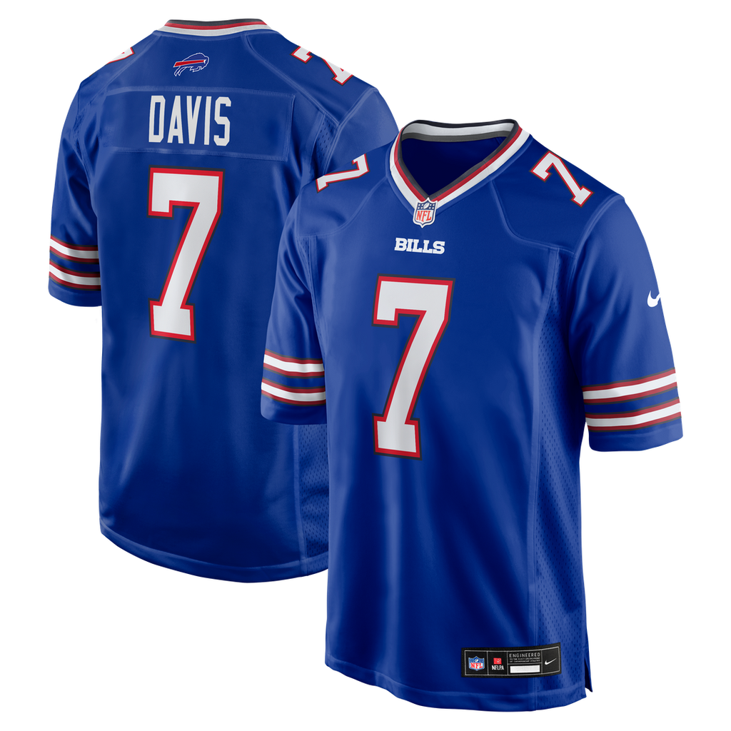 Buffalo Bills Ray Davis Royal Team Game Jersey product image 1, provided for visual reference and product detail review