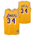 Shaquille O'Neal Los Angeles Lakers Hardwood Classics Road Jersey - Youth product image 1, provided for visual reference and