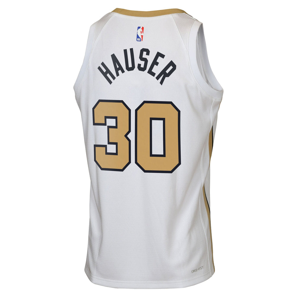 Sam Hauser Boston Celtics 2025/26 City Edition Swingman Jersey - White - Youth product image 4, provided for visual