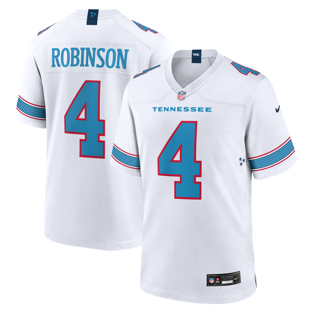 Tennessee Titans Wan'Dale Robinson Light Blue Team Game Jersey product image 13, provided for visual reference and product