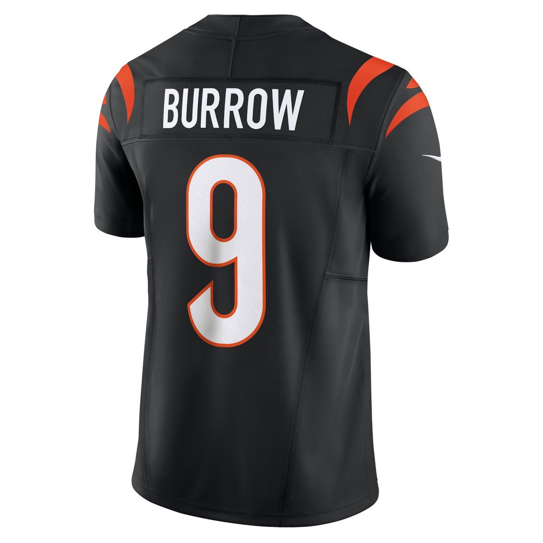 Cincinnati Bengals Joe Burrow Orange Vapor F.U.S.E. Limited Jersey product image 9, provided for visual reference and