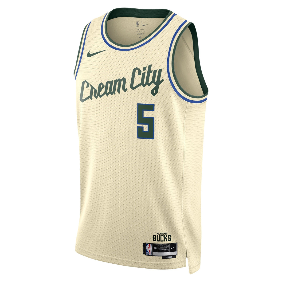 Gary Trent Jr. Milwaukee Bucks 2025/26 City Edition Swingman Jersey - Cream - Unisex product image 3, provided for visual