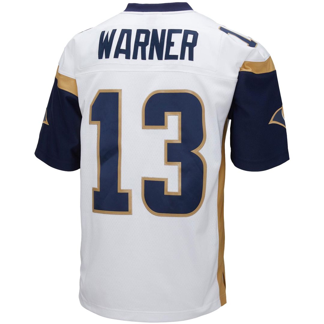 Los Angeles Rams Kurt Warner White Big & Tall 2001 Retired Player Replica Jersey product image 3, provided for visual
