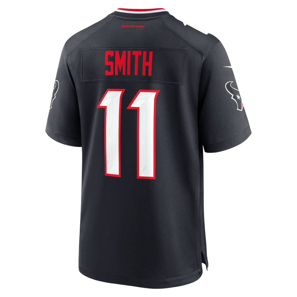 Houston Texans Tremon Smith Navy Team Game Jersey product image 3, provided for visual reference and product detail review
